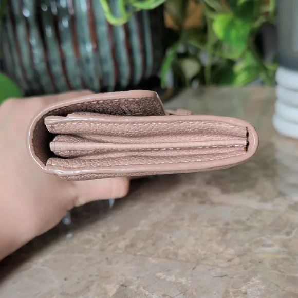 Furla Blush Leather Wallet with Gold Buckle - Picture 4 of 11